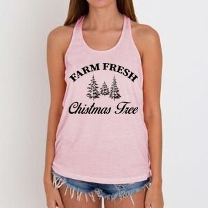 Farm Fresh Christmas Tree Women's Knotted Racerback Tank