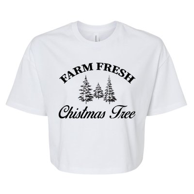 Farm Fresh Christmas Tree Bella+Canvas Jersey Crop Tee