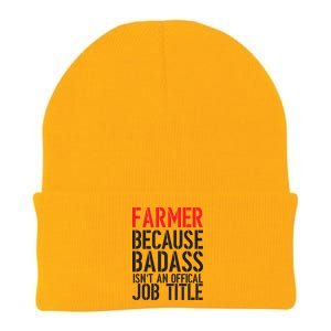 Farmer Because Badass Isn't An Official Job Title Knit Cap Winter Beanie