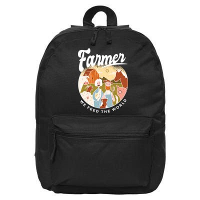 Farmer We Feed The World 16 in Basic Backpack