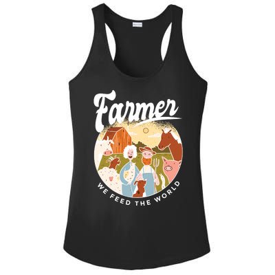 Farmer We Feed The World Ladies PosiCharge Competitor Racerback Tank