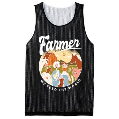 Farmer We Feed The World Mesh Reversible Basketball Jersey Tank