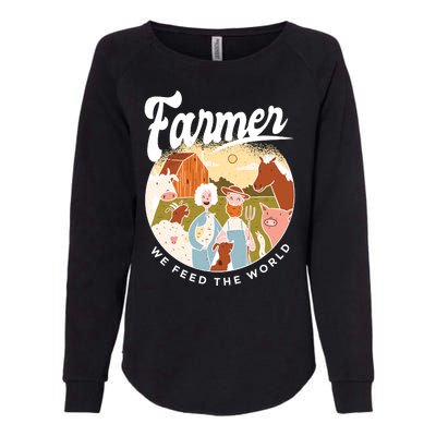 Farmer We Feed The World Womens California Wash Sweatshirt