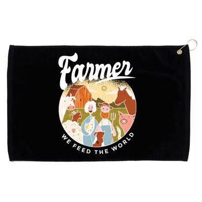 Farmer We Feed The World Grommeted Golf Towel