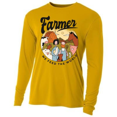 Farmer We Feed The World Cooling Performance Long Sleeve Crew