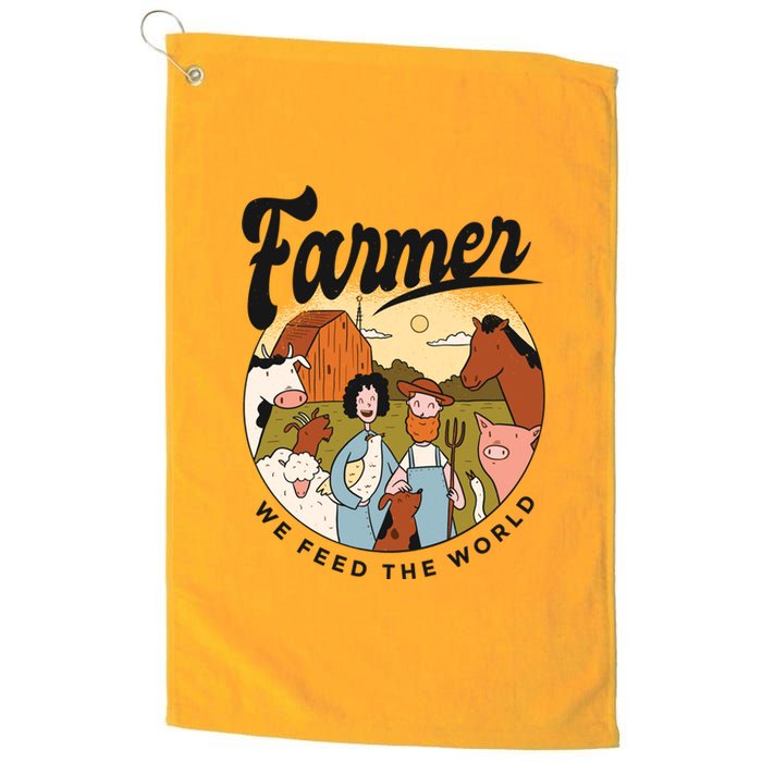 Farmer We Feed The World Platinum Collection Golf Towel