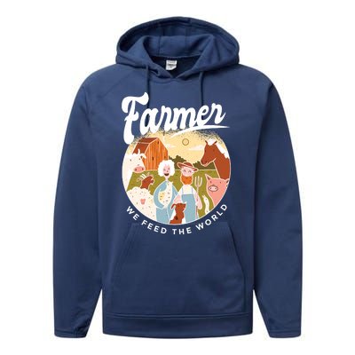 Farmer We Feed The World Performance Fleece Hoodie