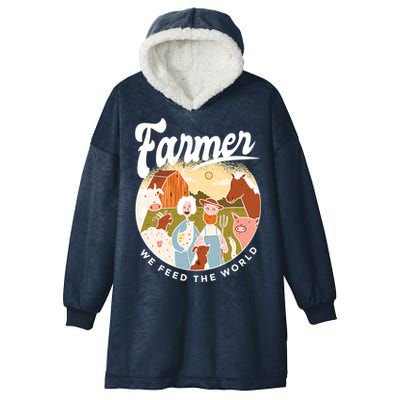 Farmer We Feed The World Hooded Wearable Blanket