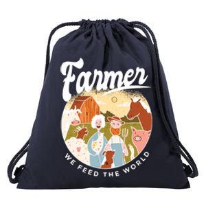 Farmer We Feed The World Drawstring Bag