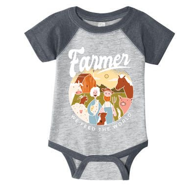 Farmer We Feed The World Infant Baby Jersey Bodysuit