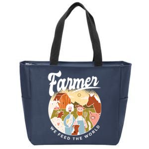 Farmer We Feed The World Zip Tote Bag