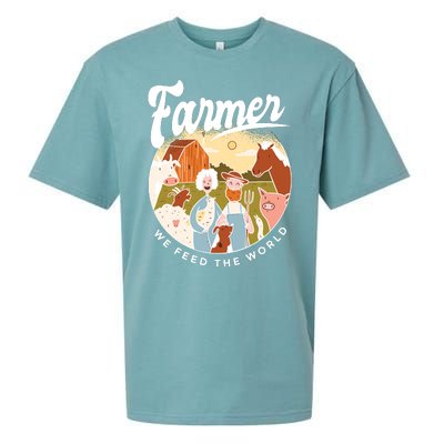 Farmer We Feed The World Sueded Cloud Jersey T-Shirt