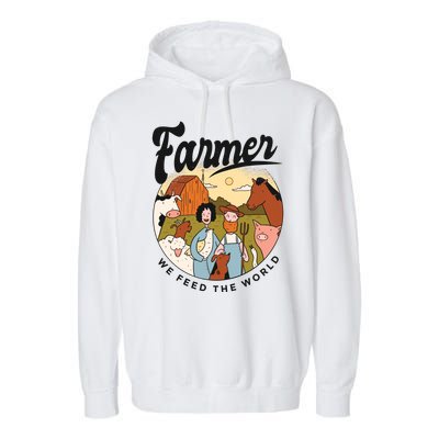 Farmer We Feed The World Garment-Dyed Fleece Hoodie