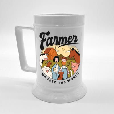 Farmer We Feed The World Beer Stein