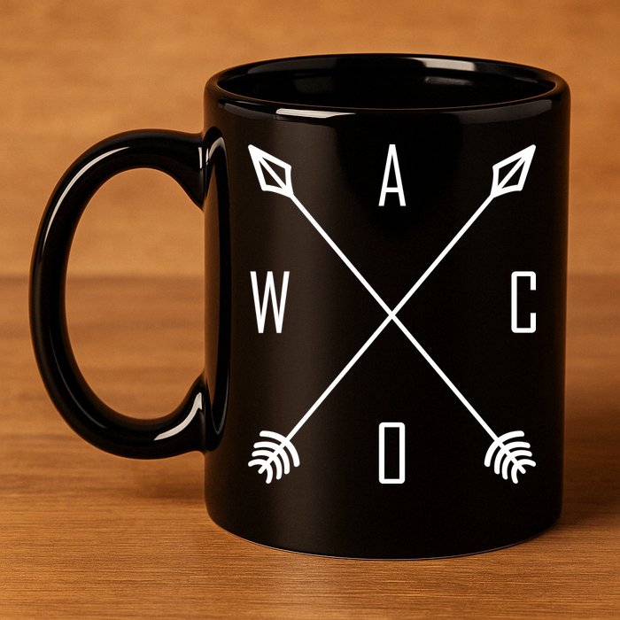 Farmhouse Inspired WACO 11oz C Handle Ceramic Mug