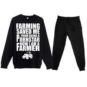 Farming Saved Me From being A Pornstar Premium Crewneck Sweatsuit Set