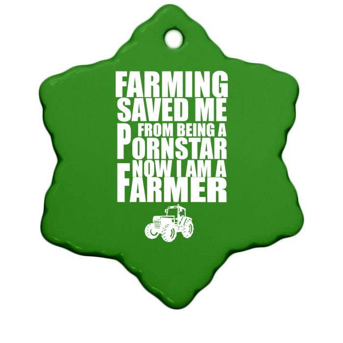 Farming Saved Me From being A Pornstar Ceramic Star Ornament