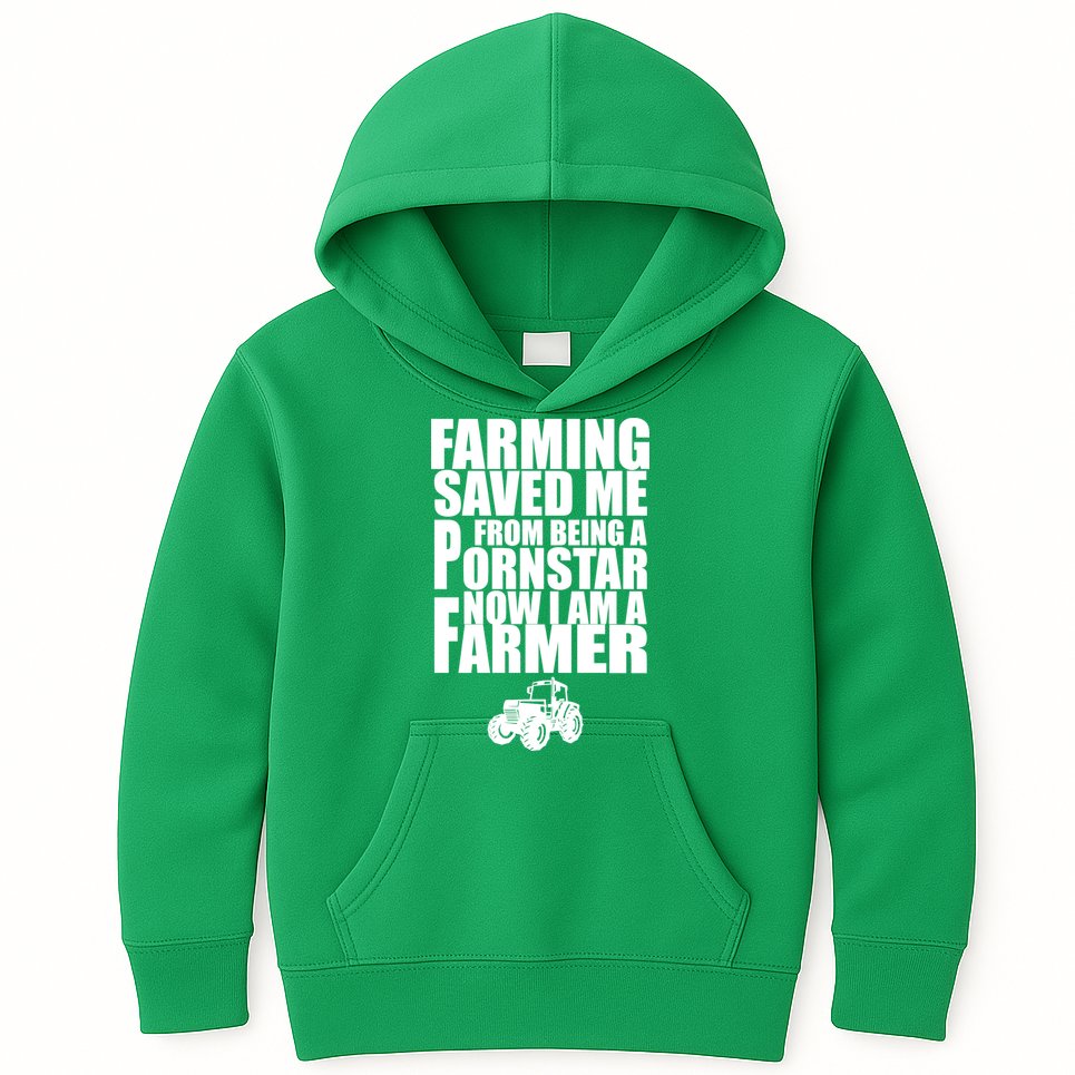 Farming Saved Me From being A Pornstar Kids Hoodie