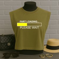 Fart Loading Garment-Dyed Women's Muscle Tee