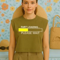 Fart Loading Garment-Dyed Women's Muscle Tee