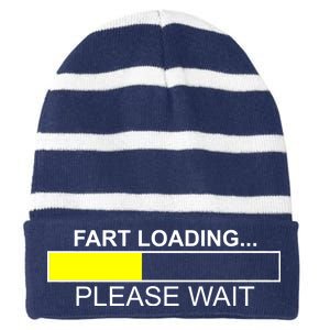 Fart Loading Striped Beanie with Solid Band