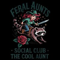Feral Aunts Social Club The Cool Aunt Pregnancy Raccoon Gift Sweatshirt
