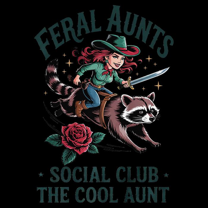 Feral Aunts Social Club The Cool Aunt Pregnancy Raccoon Gift Sweatshirt
