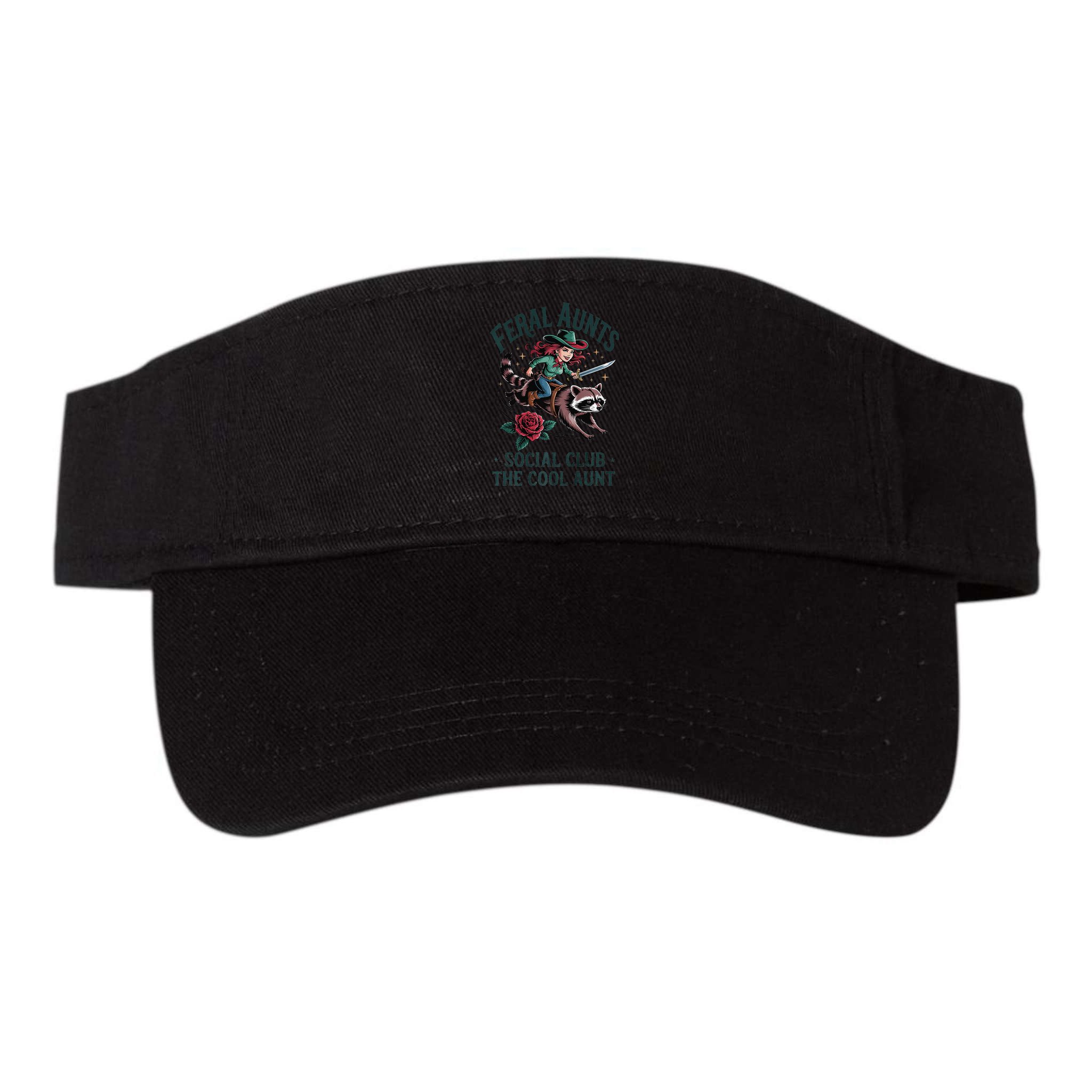 Feral Aunts Social Club The Cool Aunt Pregnancy Raccoon Gift Visor