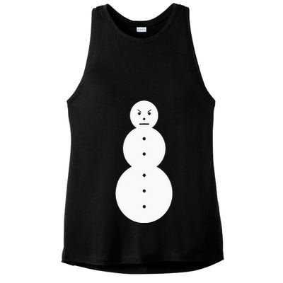 Funny Angry Snowman The Snowman Ladies PosiCharge Tri-Blend Wicking Tank