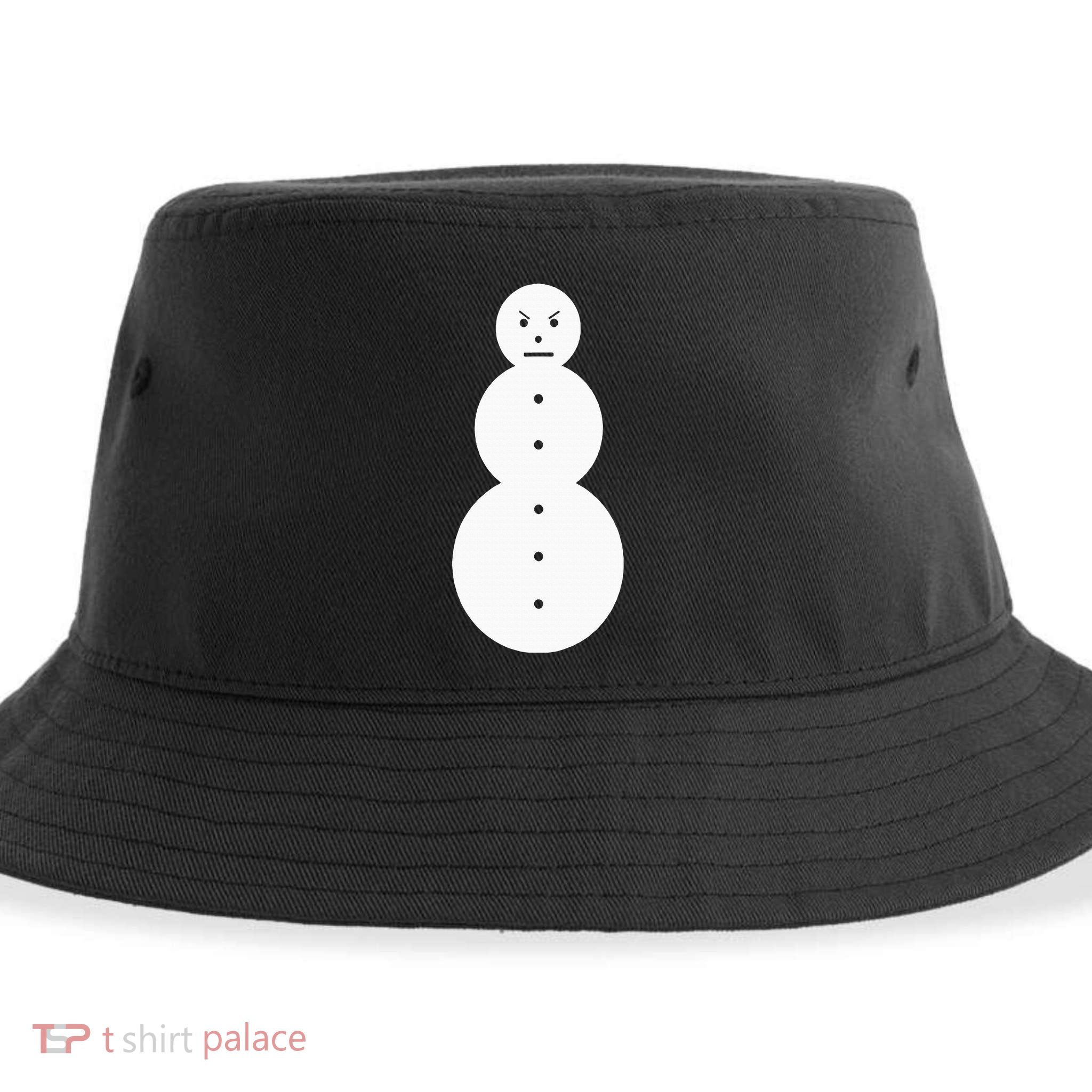 Funny Angry Snowman The Snowman Sustainable Bucket Hat