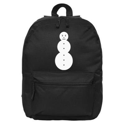 Funny Angry Snowman The Snowman 16 in Basic Backpack