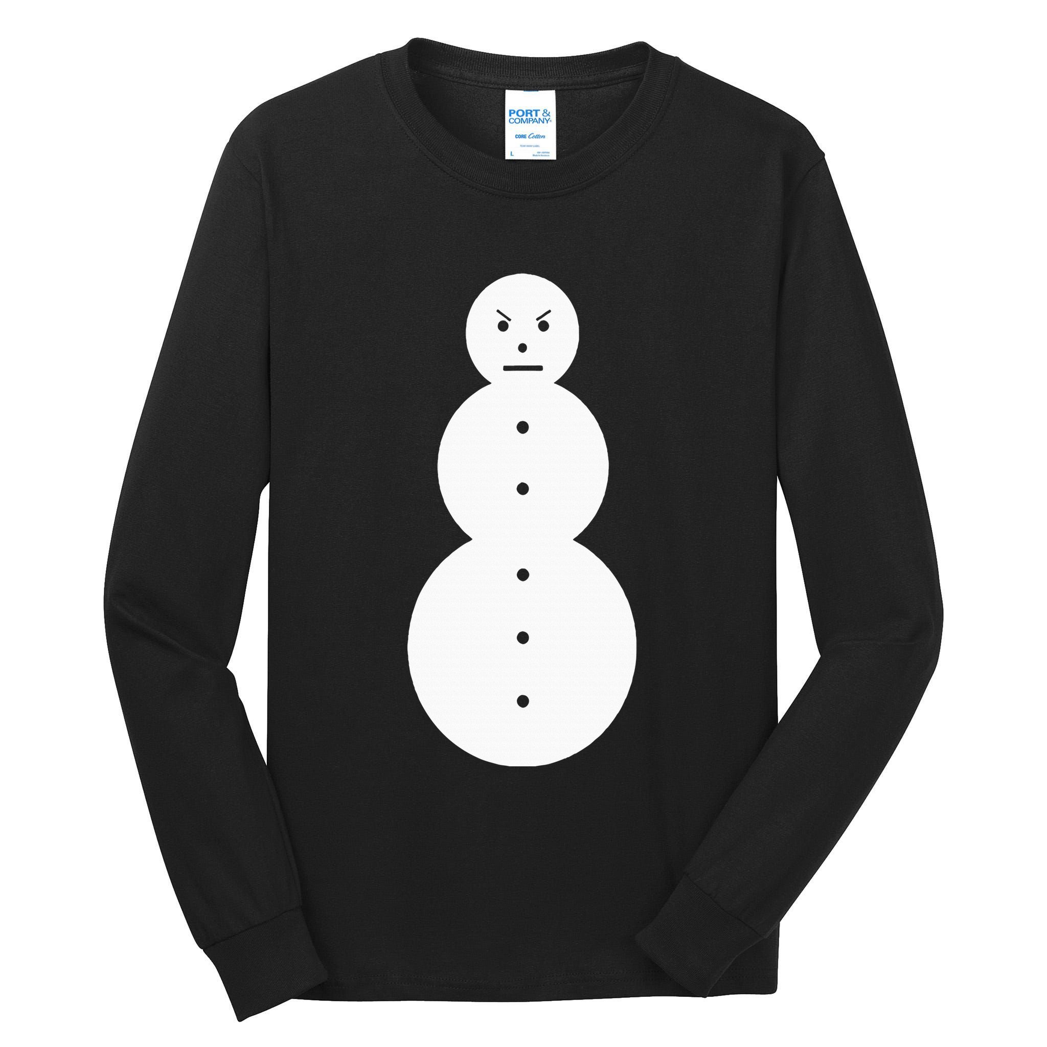 Funny Angry Snowman The Snowman Tall Long Sleeve T-Shirt
