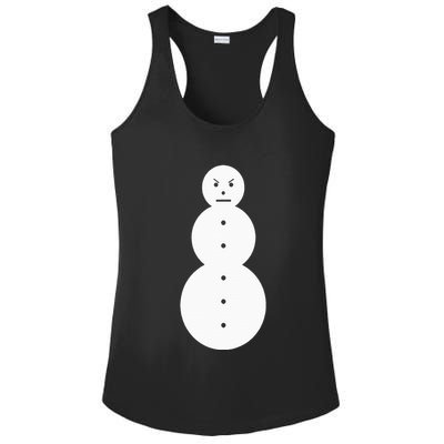 Funny Angry Snowman The Snowman Ladies PosiCharge Competitor Racerback Tank