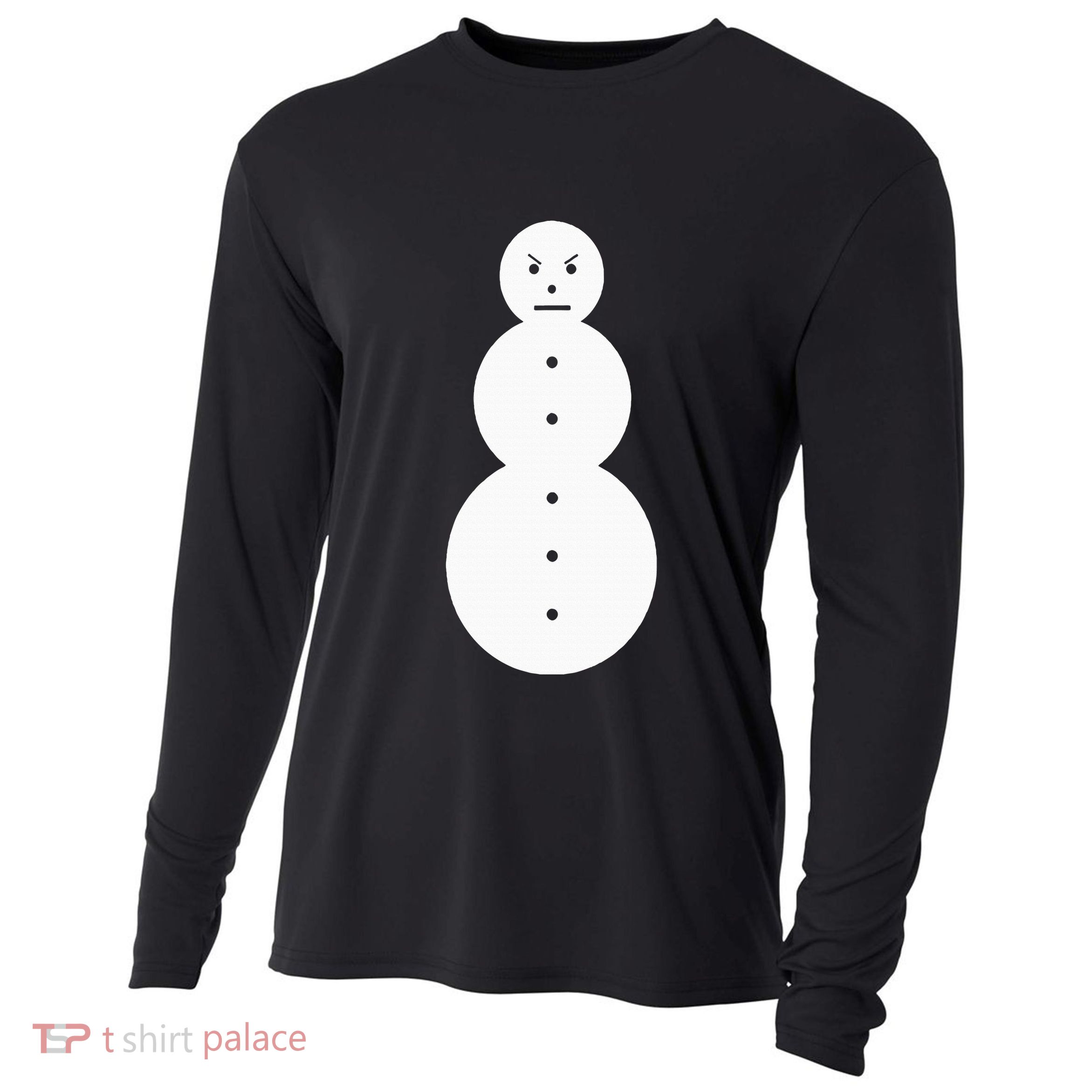 Funny Angry Snowman The Snowman Cooling Performance Long Sleeve Crew