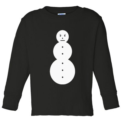 Funny Angry Snowman The Snowman Toddler Long Sleeve Shirt