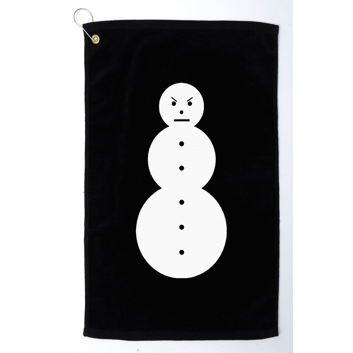 Funny Angry Snowman The Snowman Golf Towel