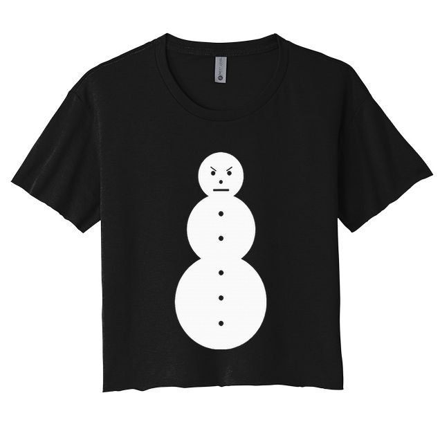 Funny Angry Snowman The Snowman Crop Top