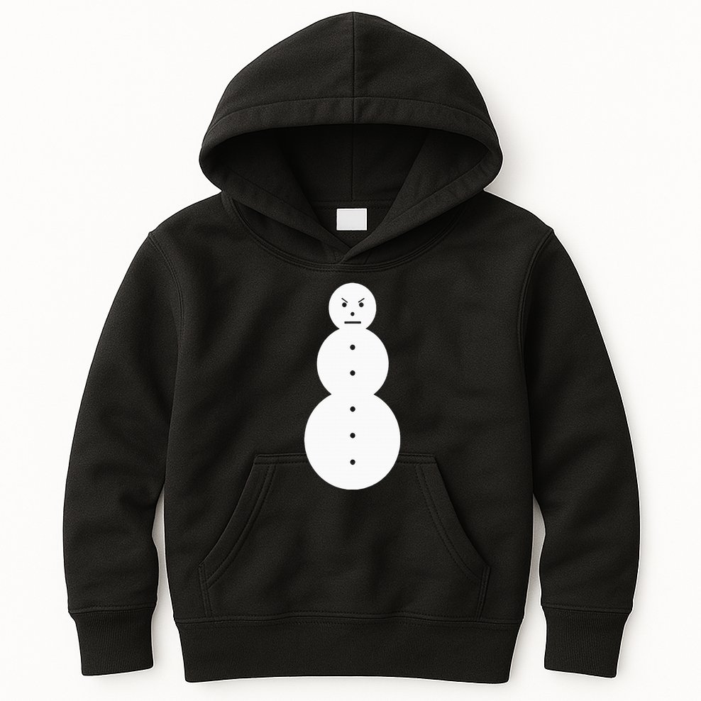Funny Angry Snowman The Snowman Kids Hoodie