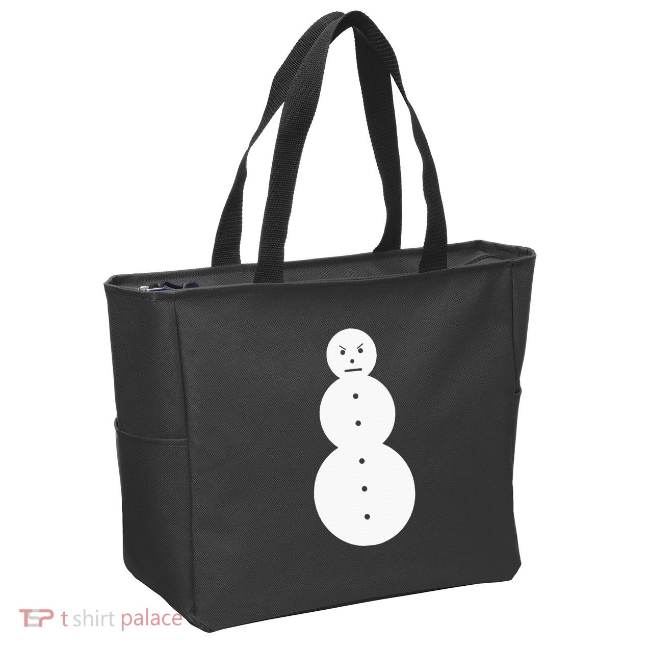 Funny Angry Snowman The Snowman Zip Tote Bag