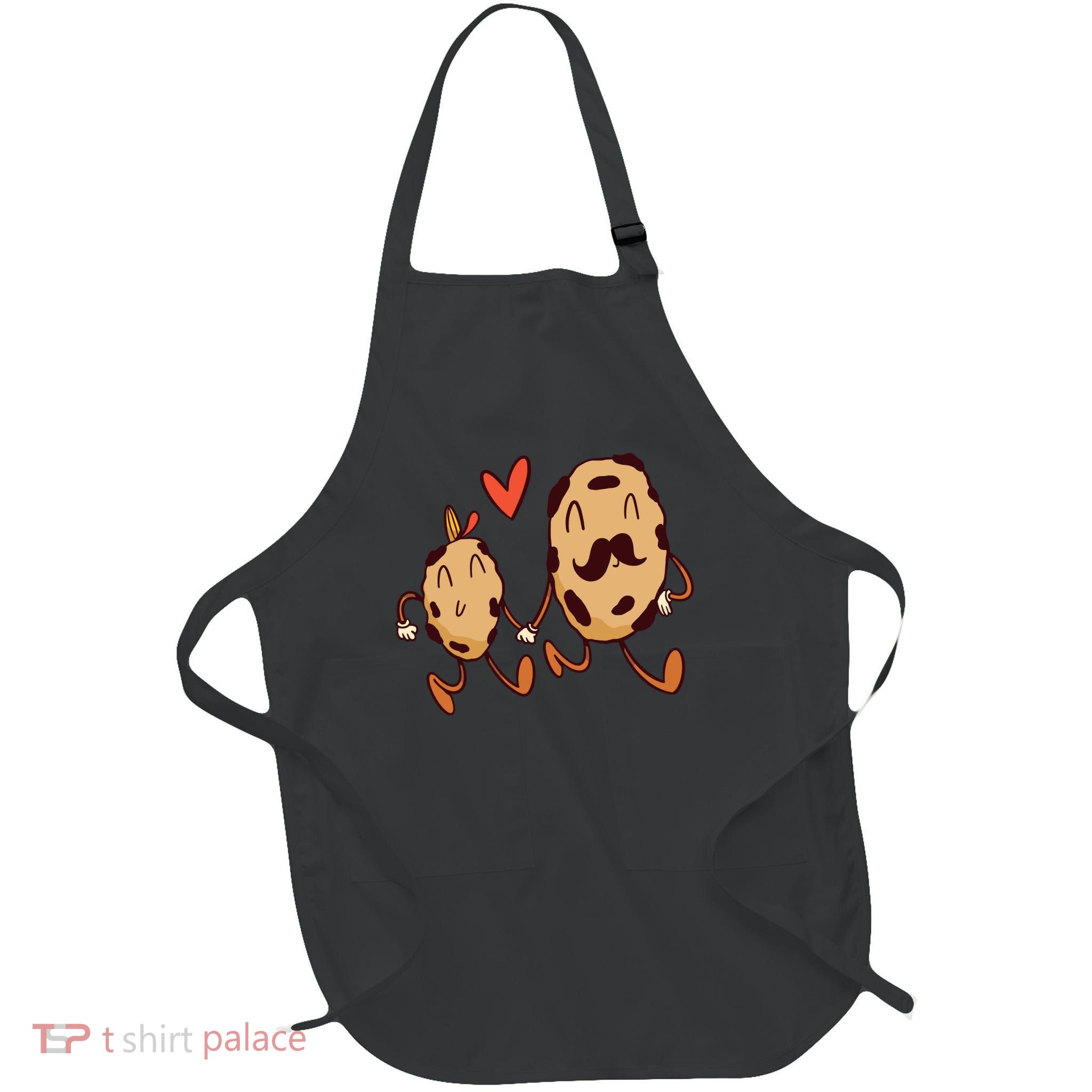 Father And Son Cookies Full-Length Apron With Pockets