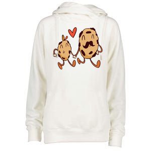 Father And Son Cookies Womens Funnel Neck Pullover Hood