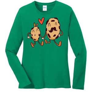 Father And Son Cookies Ladies Long Sleeve Shirt