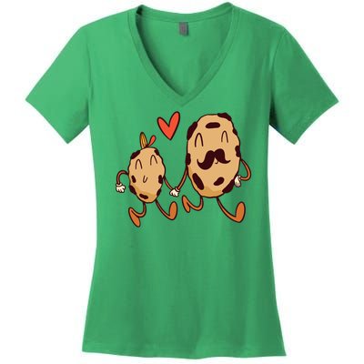 Father And Son Cookies Women's V-Neck T-Shirt