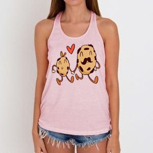 Father And Son Cookies Women's Knotted Racerback Tank