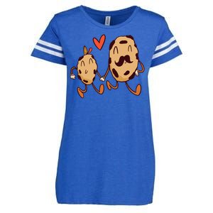 Father And Son Cookies Enza Ladies Jersey Football T-Shirt