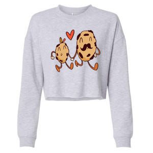 Father And Son Cookies Cropped Pullover Crew