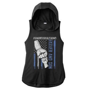 Father And Son Unbreakable Bond Father Day Gifts Ladies PosiCharge Tri-Blend Wicking Draft Hoodie Tank