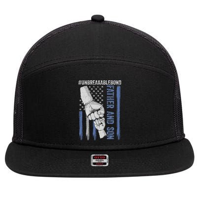 Father And Son Unbreakable Bond Father Day Gifts 7 Panel Mesh Trucker Snapback Hat