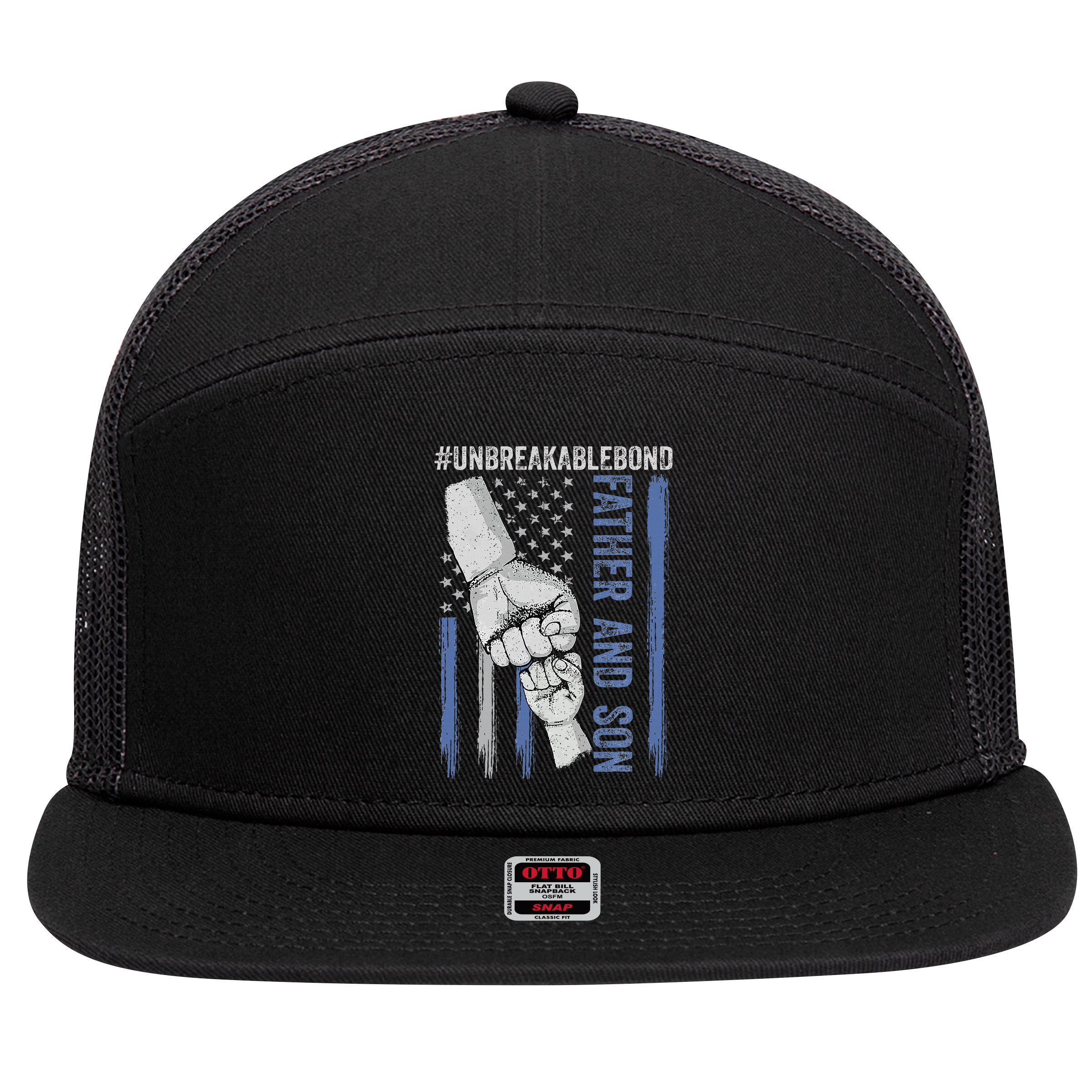 Father And Son Unbreakable Bond Father Day Gifts 7 Panel Mesh Trucker Snapback Hat