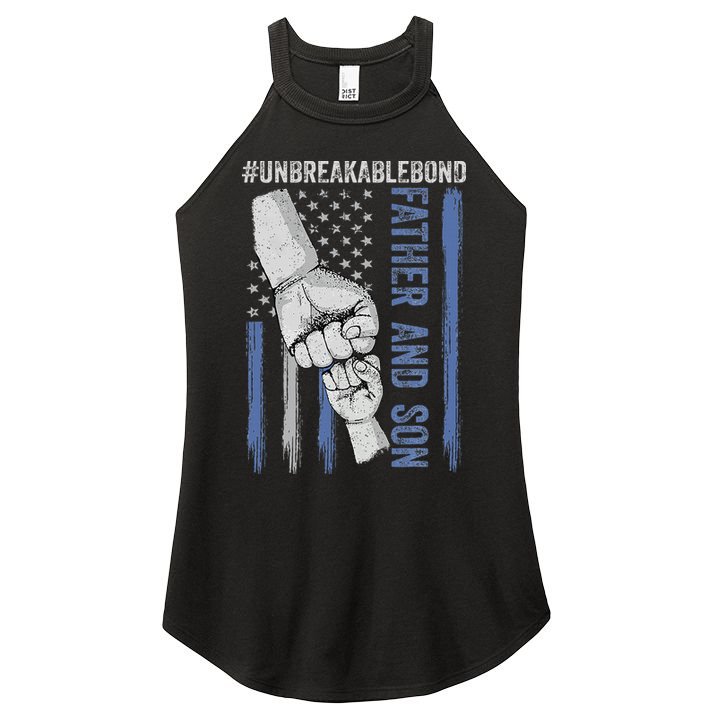 Father And Son Unbreakable Bond Father Day Gifts Women's Perfect Tri Rocker Tank